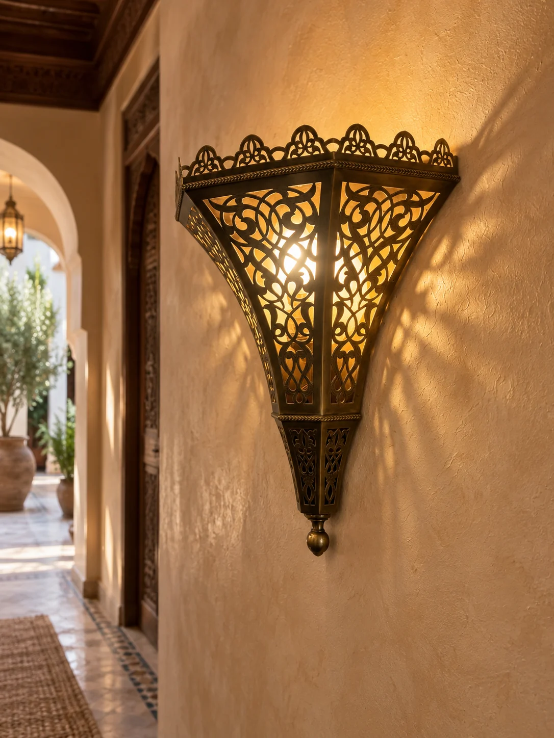 Applique Mellah en cuivre jaune
