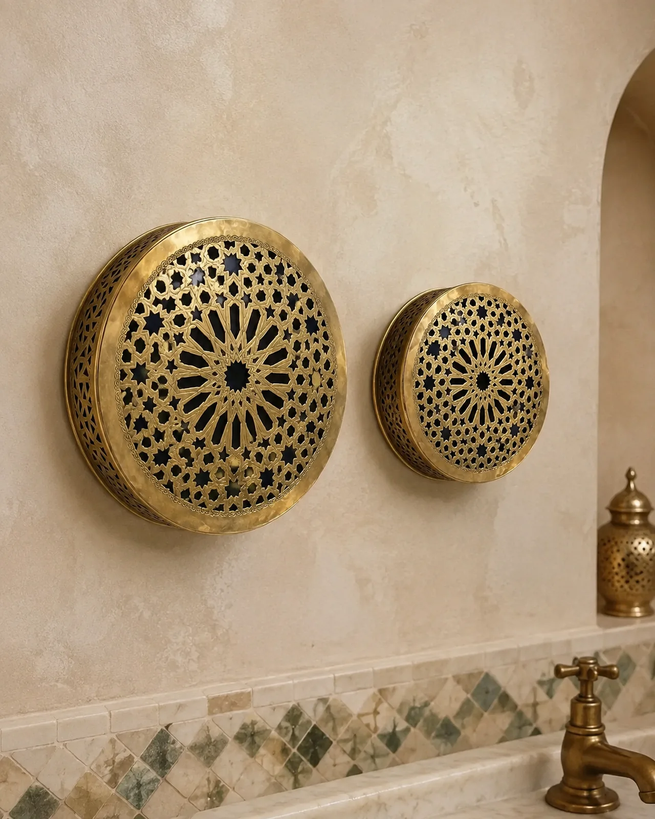 Applique Sahrij en cuivre jaune