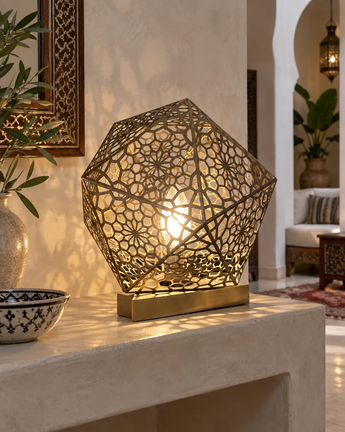 Lampe de table Bab Ftouh à rosace