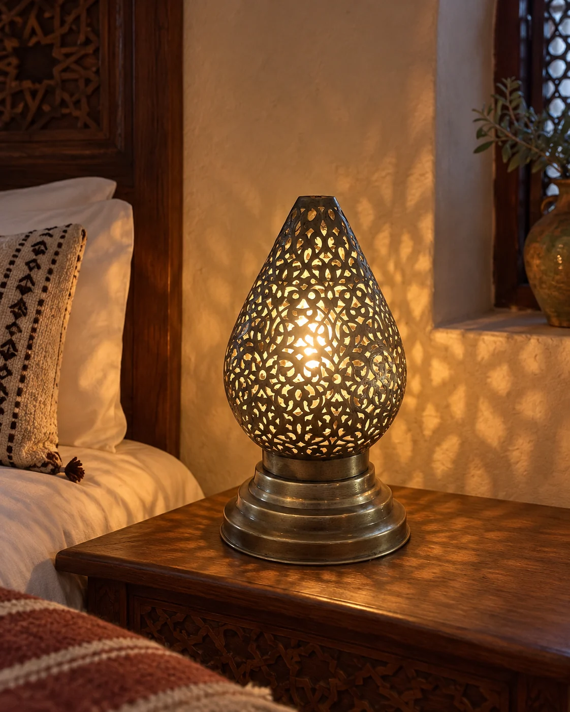 Lampe de table Chouara ovoïde à étages