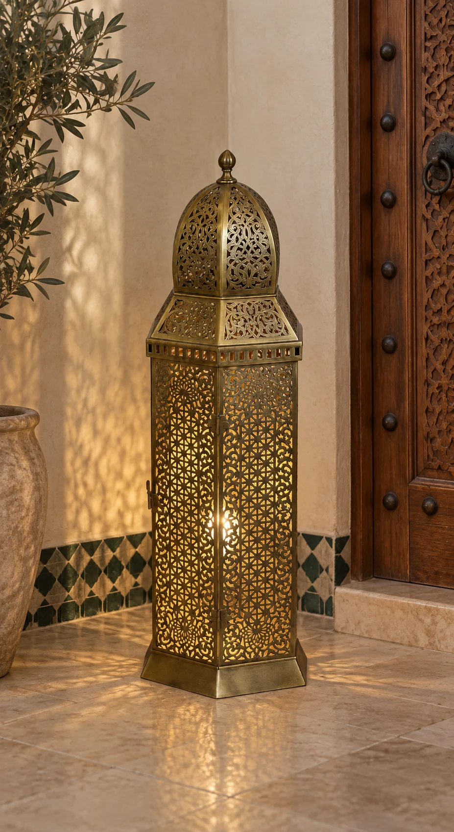 Lanterne de sol Borj Nord cintrée