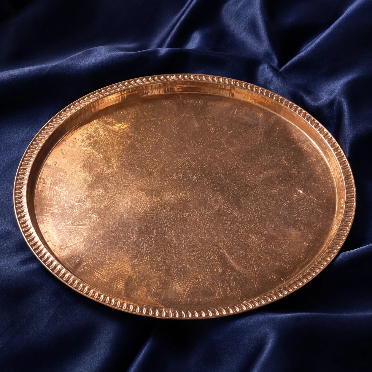 Sinia Attarine en cuivre jaune — 50 cm