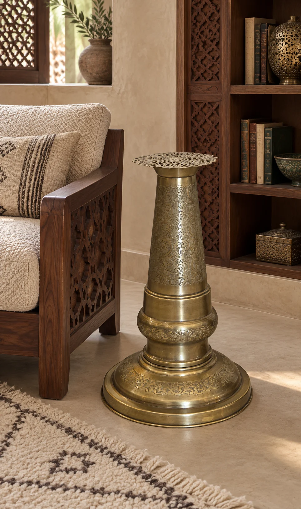 Table d'appoint Dar Debibagh sur piédestal