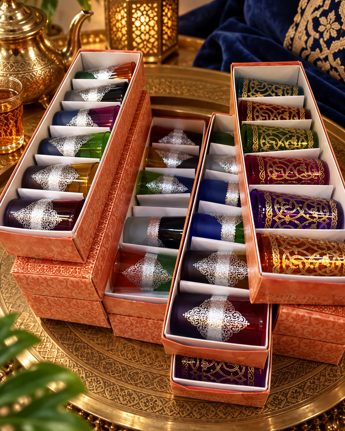 Coffret de verres à thé marocains — lot de 6